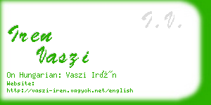 iren vaszi business card